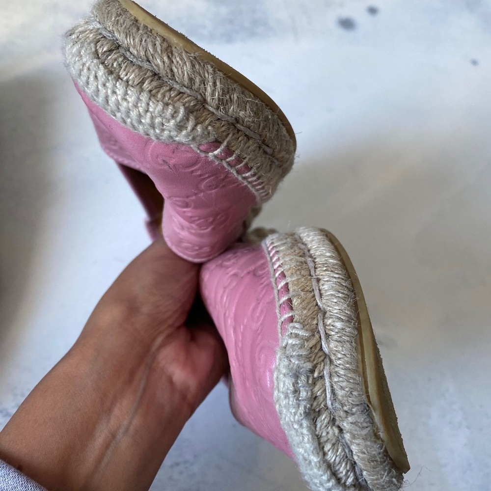 Gucci espadrilles pink leather - GG - Picture 5 of 8